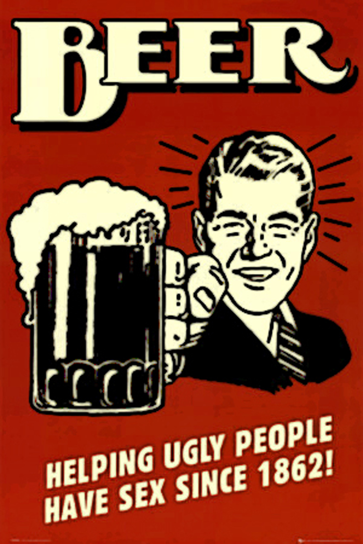 cartel antiguo cerveza