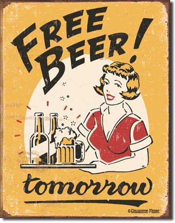 cartel vintage cerveza