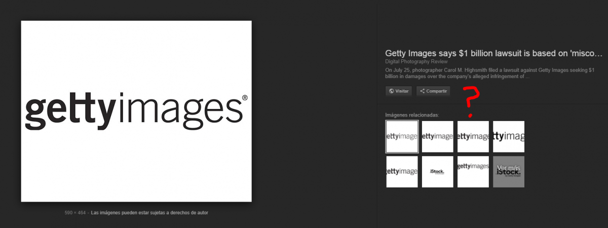 Google, Getty y el botón Ver Imagen