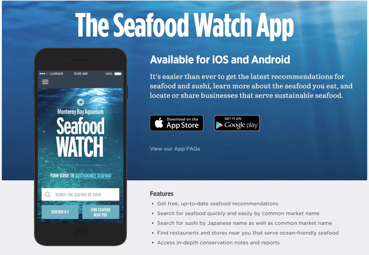 Seafood Watch app para consumir marisco de forma sostenible FerSEO